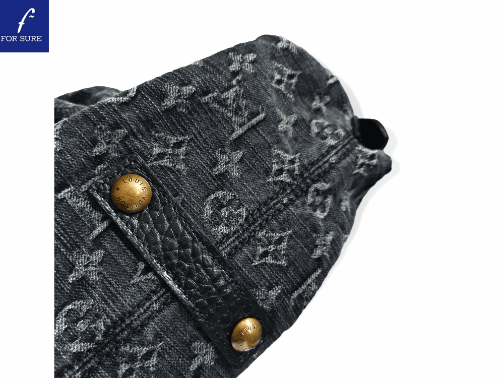 Louis Vuitton Mahina GM grey jean shoulder bag 2007 NEW - Katheley's