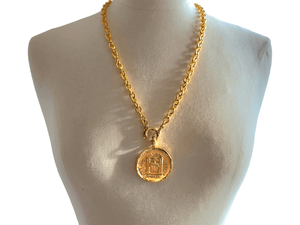 Chanel CC Spring 1993 Medallion Chain Necklace