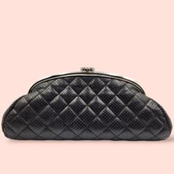 chanel black lambskin clutch bag Mademoiselle pic1 Pochette Chanel Mademoiselle agneau noir img1